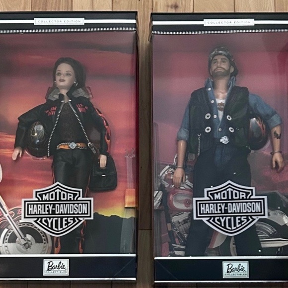 Harley-Davidson Barbie and Ken with 1999 Harley Fat Boy Bundle - NIB Vintage - Picture 7 of 14
